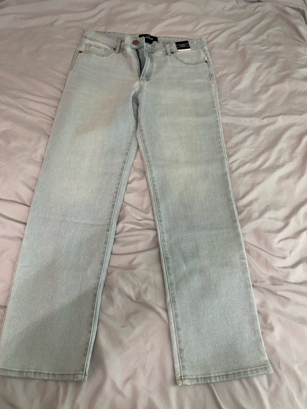 Light Wash Straight high rise Leg Jeans